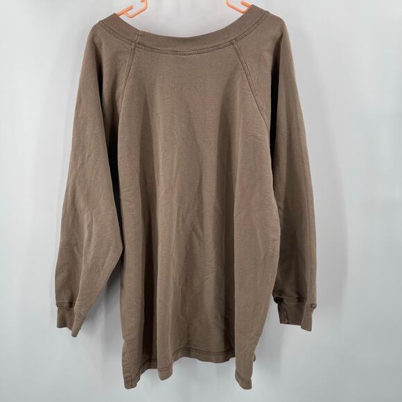VINTAGE TROPISM Raglan Top Large Made in USA American Comfy Casual Sporty Lounge - Picture 2 of 11